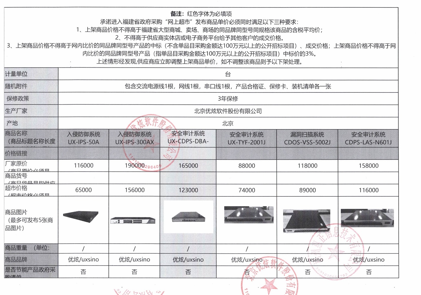 关于对给予福建省省级政府采购网上超市最优惠价格的申明